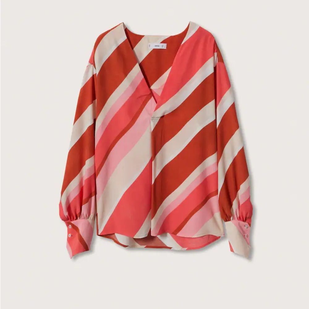 Mango Oversize printed blouse